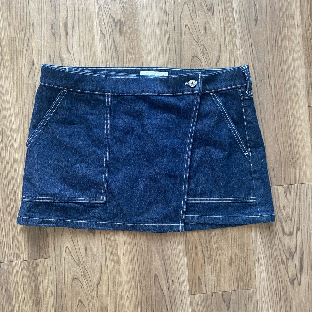 Abercrombie & Fitch - Mid Ride Denim Wrap Mini Skirt - Size 31